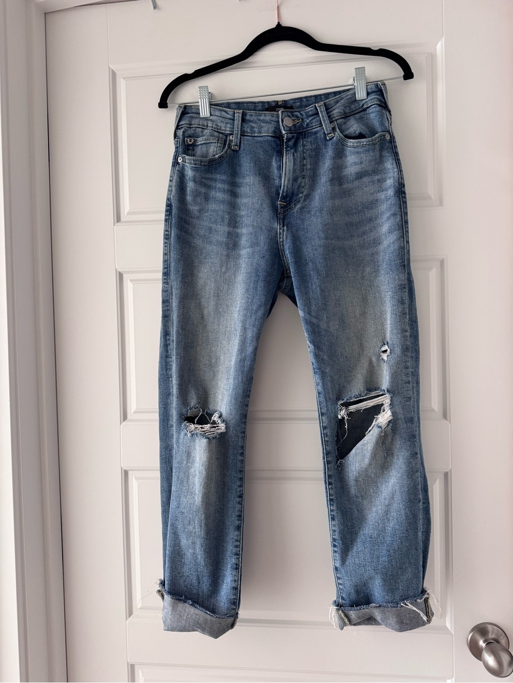 True Religion Starr Relaxed Straight Jeans in Light Blue Wash - Picture 3 of 4